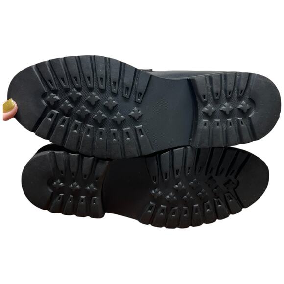 STEVE MADDEN Mister Women's 8 Black Leather Loafer Lug Sole Horse Bit Slip On - Picture 11 of 13